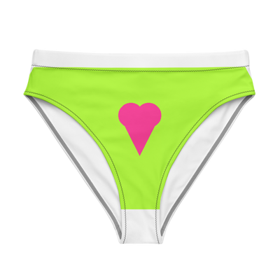 All-Over Print Recycled High-Waisted Bikini Bottom