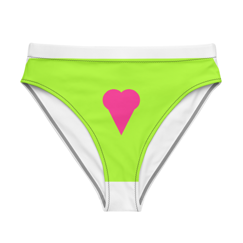 All-Over Print Recycled High-Waisted Bikini Bottom