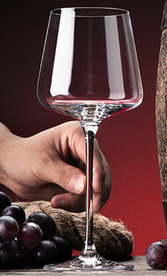 Burgundy Crystal Glass Wine Goblet - Wholesale Style