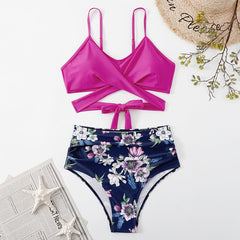 2023 Leopard Print High-Waisted Bikini Set