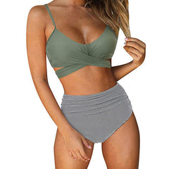 2023 Leopard Print High-Waisted Bikini Set