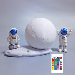 Moon Lamp Astronaut Creative Rotating Starry Light