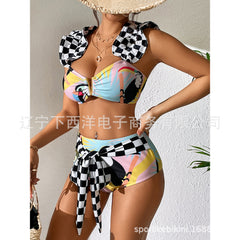 2024 High-Waisted Woodpecker Print Women's Bikini