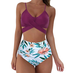 2023 Leopard Print High-Waisted Bikini Set