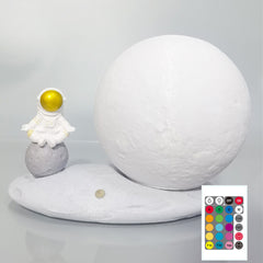 Moon Lamp Astronaut Creative Rotating Starry Light