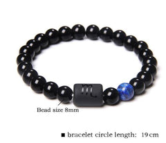 Natural Stone Agate Zodiac Couple Bracelets (Scorpio/Aries)