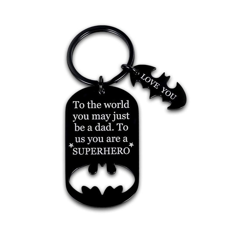 OUMILAN Dad Keychain Gifts Fathers Day Birthday Christmas Gifts for Daddy Husband Stepdad from Daughter Son Kids Wife Stepdaughter