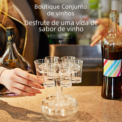 Transparent Wine Decanter Set with 6 Glasses