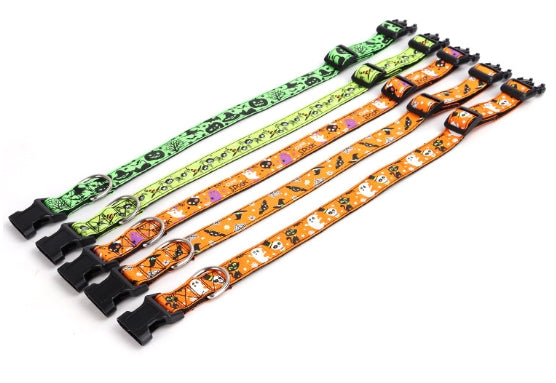 Halloween Pet Collar with Customizable Designs