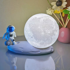 Moon Lamp Astronaut Creative Rotating Starry Light