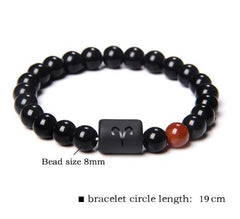 Natural Stone Agate Zodiac Couple Bracelets (Scorpio/Aries)