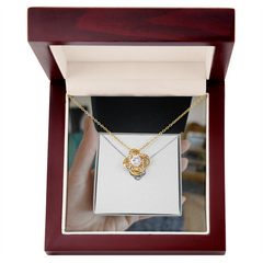 14k White Gold Love Knot Pendant Necklace | Personalised Jewellery | Love Knot Necklace | Valentine's Day Gift | Love Forever Necklace