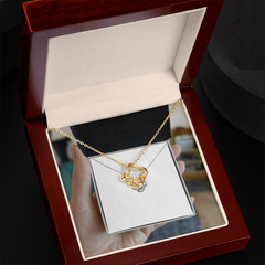 14k White Gold Love Knot Pendant Necklace | Personalised Jewellery | Love Knot Necklace | Valentine's Day Gift | Love Forever Necklace