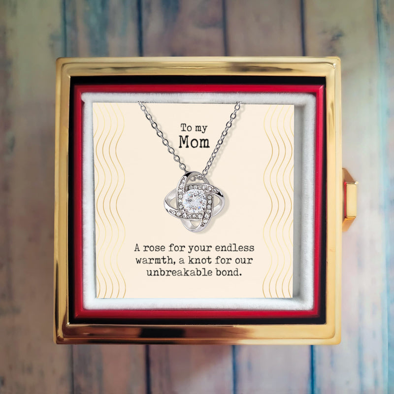 Love Knot with Rotating Rose Gift Box - A Rose For Your Endless Warmth