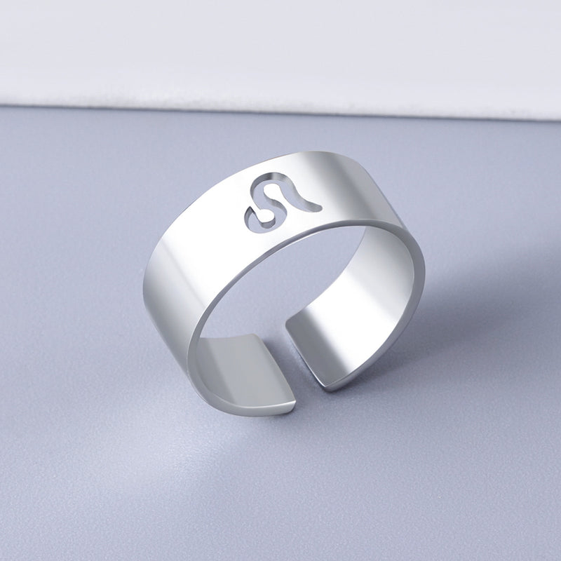 Virgo Zodiac Stainless Steel Ring with Card Packaging