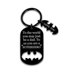 OUMILAN Dad Keychain Gifts Fathers Day Birthday Christmas Gifts for Daddy Husband Stepdad from Daughter Son Kids Wife Stepdaughter