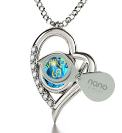 925 Sterling Silver Cancer Necklace Zodiac Heart Pendant 24k Gold inscribed on Crystal