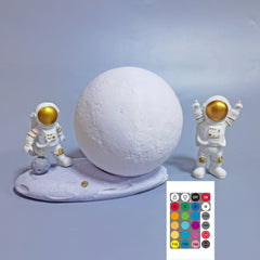 Moon Lamp Astronaut Creative Rotating Starry Light