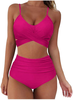 2023 Leopard Print High-Waisted Bikini Set