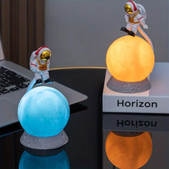 Suspended Space Astronaut Moon Night Light (1pc)